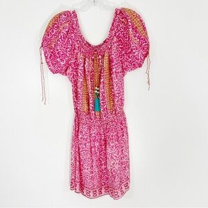 Bell by Alicia Bell Pink Mini Dress Tassel Size Small